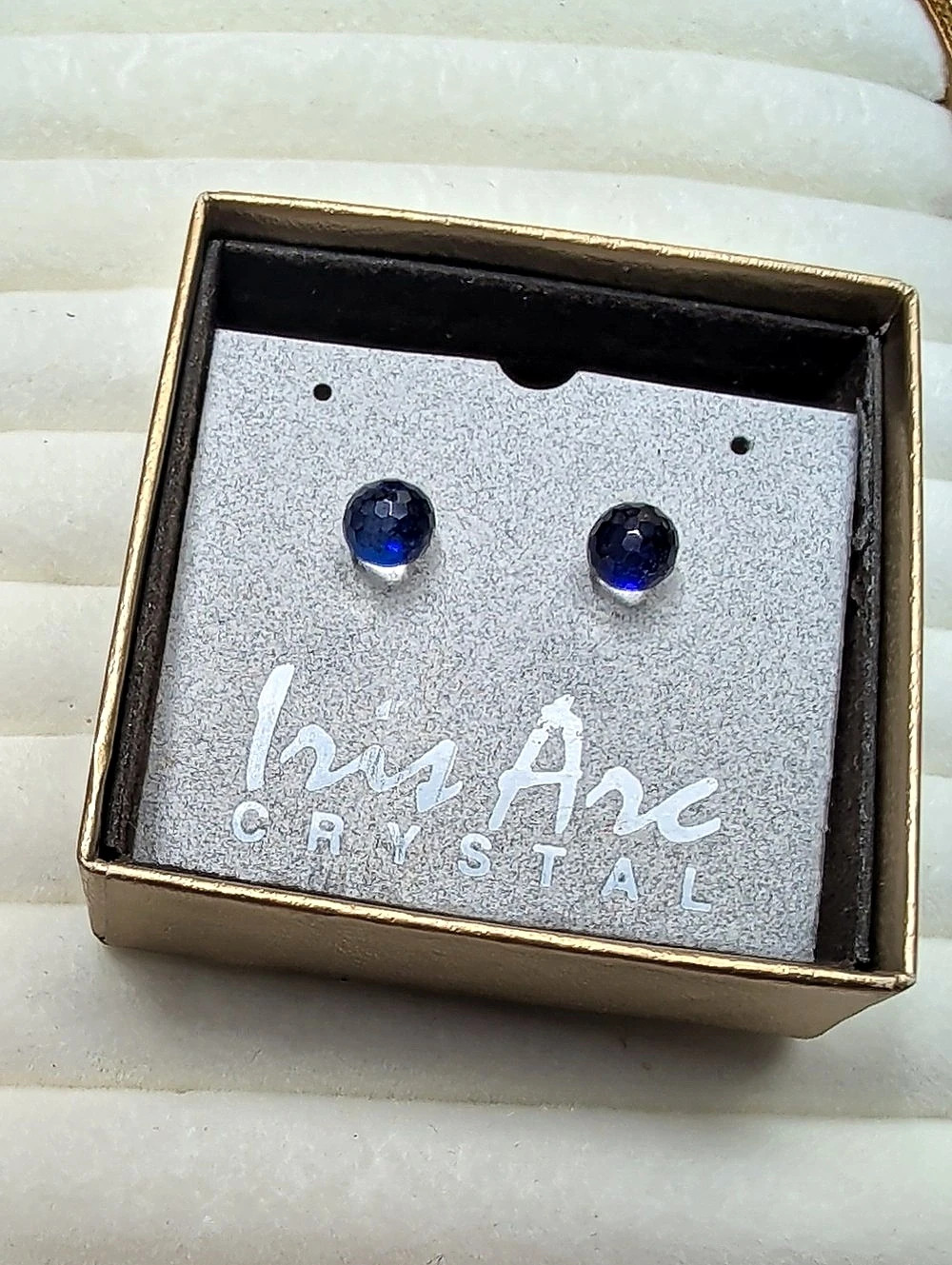 Vintage ImyArc Crystal Clear Crystal Stud Earrings. New